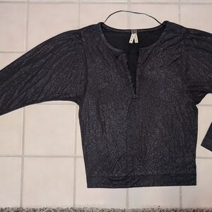 Shimmering Black Women's Top